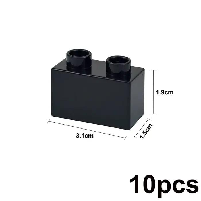 Blocs de construction épais de grande taille, 1x2 points, figurines assemblées, briques, jouets éducatifs pour enfants, compatibles avec grandes particules Duploes pour enfants
