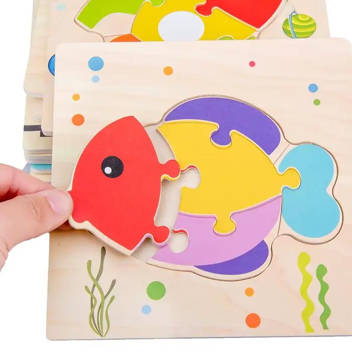Puzzle 3D en bois pour bébé