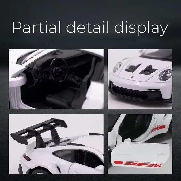 1:36 Porsche 911 GT3 RS Mini modèle de voiture en alliage course moulé sous pression jouet en métal sport Simulation Collection retirer cadeaux pour enfants