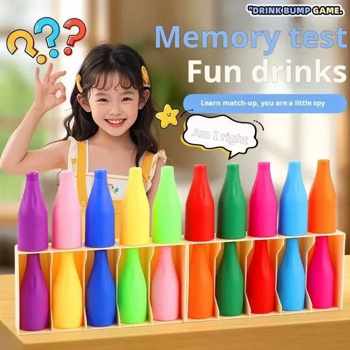KNYYSECQ Jeu de devinettes amusant pour enfants : Jeu de mémoire des couleurs et des boissons