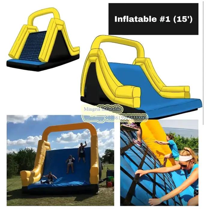 8x8 m 27x27ft Commercial location commerciale gonflable pour enfants toboggan trampoline château parcours d'obstacles à vendre