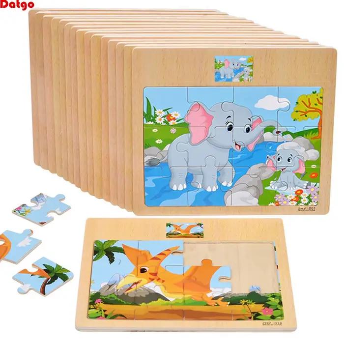 Offre spéciale 12/9 pièces Puzzles en bois enfants bébé