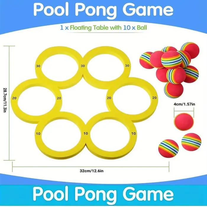 Jeu de lancer d'anneaux aquatiques en mousse EVA avec design de notation