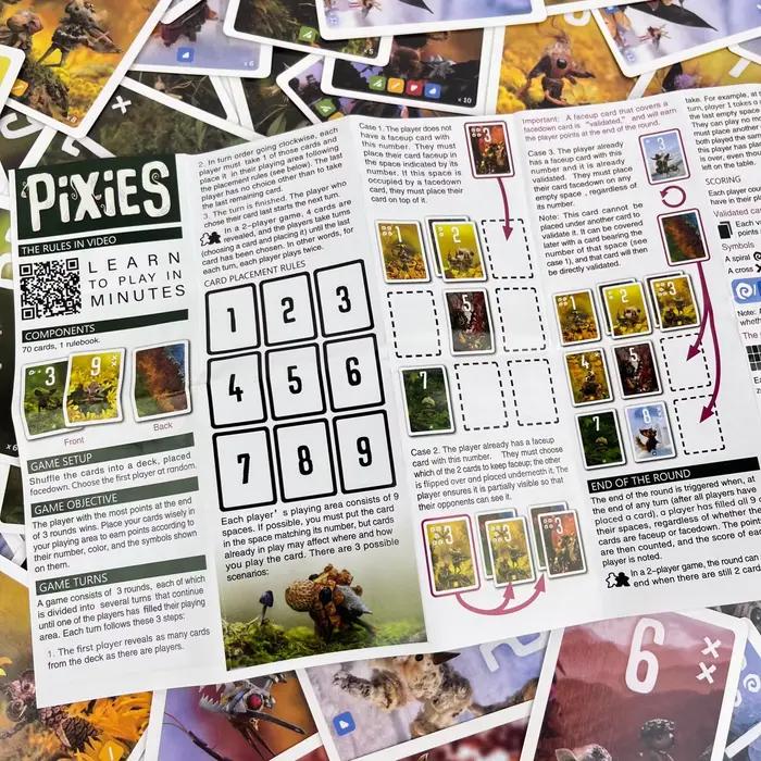 Jeu de cartes Pixies : jeu de fête amusant pour réunion de famille pour 2 à 5 joueurs, 30 minutes, augmente les compétences de réaction