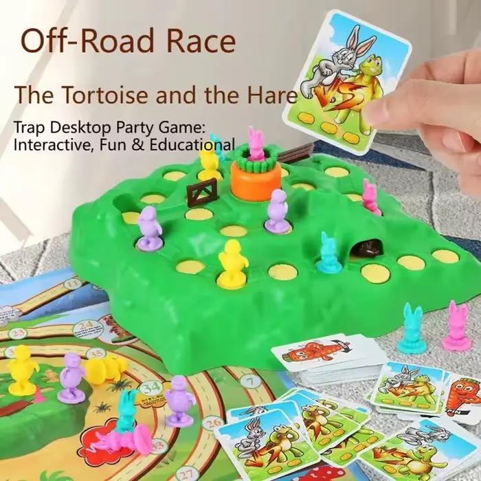 1 jeu - Table de jeu de défense avec piège à lapins en forme de carotte