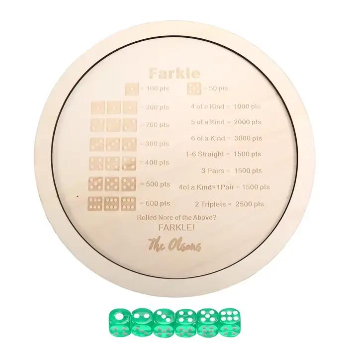 B78B-Farkle plateau à dés Farkle jeu de dés classique