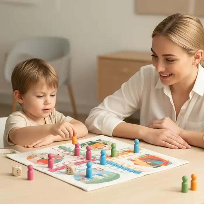Jeu de société en toile double face pour enfants