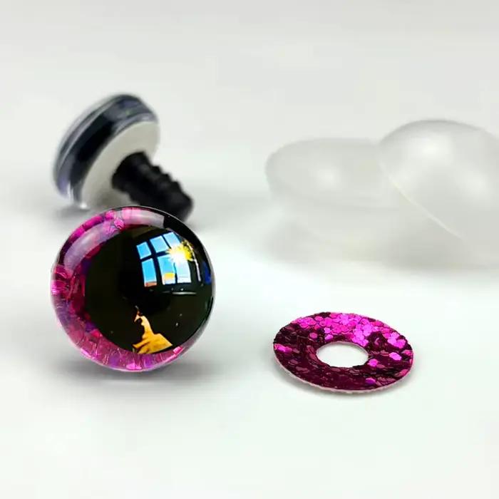 Jouets uniques yeux clignotants 3D pour poupées et animaux en peluche projets DIY occasions spéciales