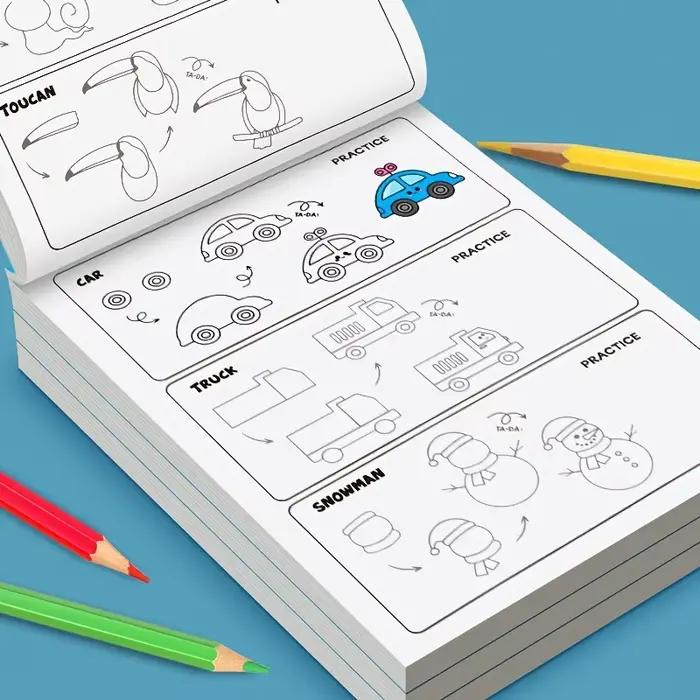 1 livre avec 32 pages sur la façon de dessiner étape par étape