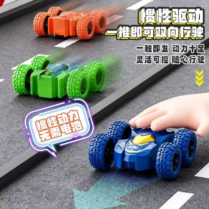 Nouveau modèle de voiture à inertie double face à quatre roues motrices pour enfants