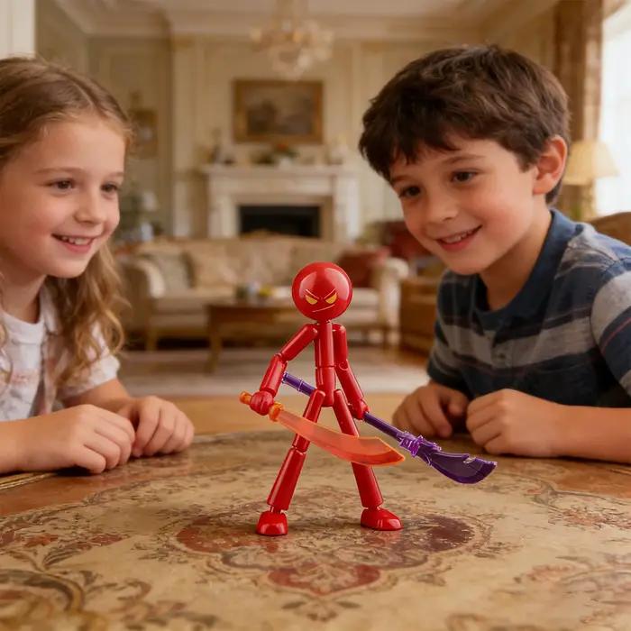 Kit de figurine articulée DIY StickMan avec armes et membres mobiles