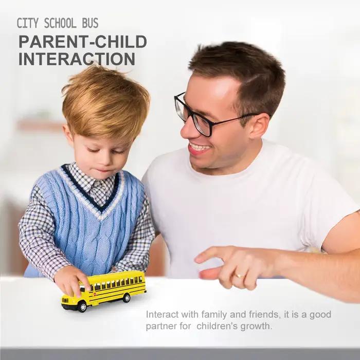 Jouets d'inertie de Bus scolaire en alliage de Simulation