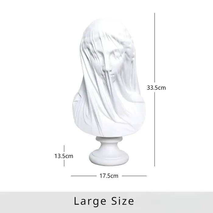 Statue de déesse grecque, buste de dame voilée, cadeaux classiques de la mythologie romaine, Sculpture de jeune fille, décorations d'étagère de bureau pour salon de maison