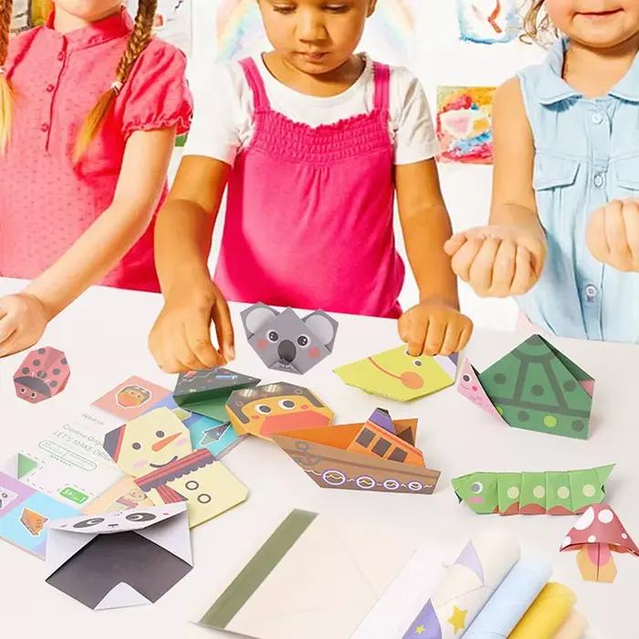 Kit Origami 30 Feuilles Papier Artisanat Guide Livre Bricolage Projets D'Artisanat Fournitures Débutants Enfants Garçons Filles Occasions Spéciales