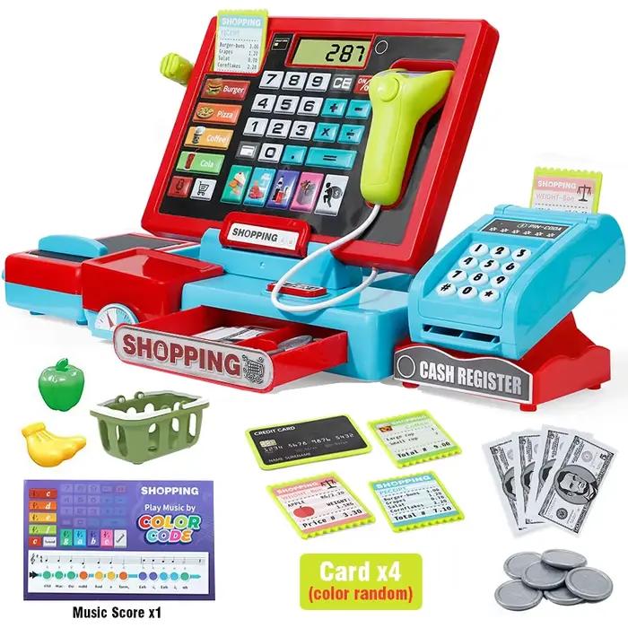 Caisse enregistreuse de jeu avec calculatrice réelle