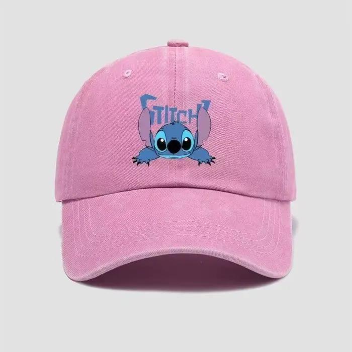 Casquette de baseball en coton lavé Lilo & Stitch pour enfants