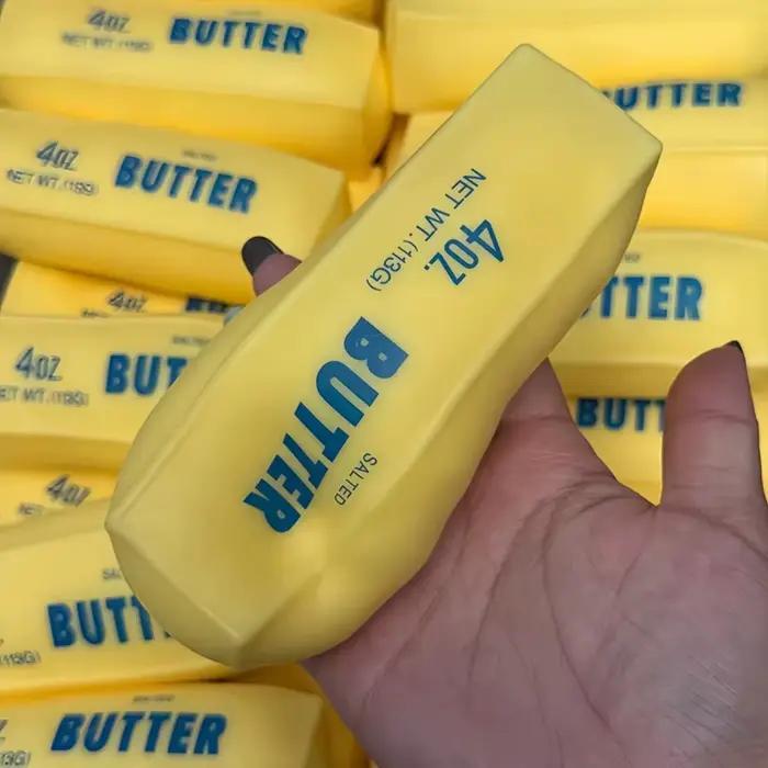 Jouet sensoriel créatif en forme de bâton de beurre, bloc de construction à presser sans rebond, jouet anti-stress pour adultes