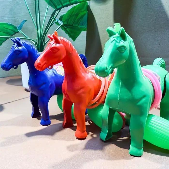 1 pièce : Jouet Poney Pneumatique à Commande par Cordon