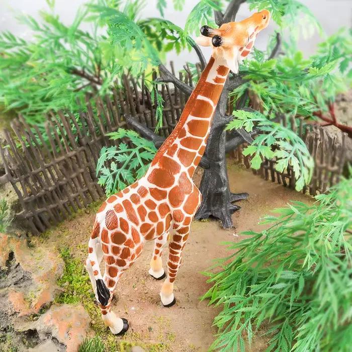 Oenux Zoo afrique Animal sauvage girafe Simulation modèle figurines d'action PVC éducatif mignon jouet pour les enfants