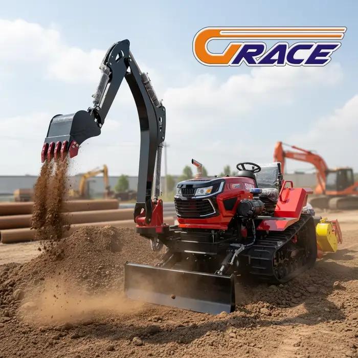 Tracteur à chenilles pour la gestion des champs, machine pratique pour la culture des vergers, livraison gratuite