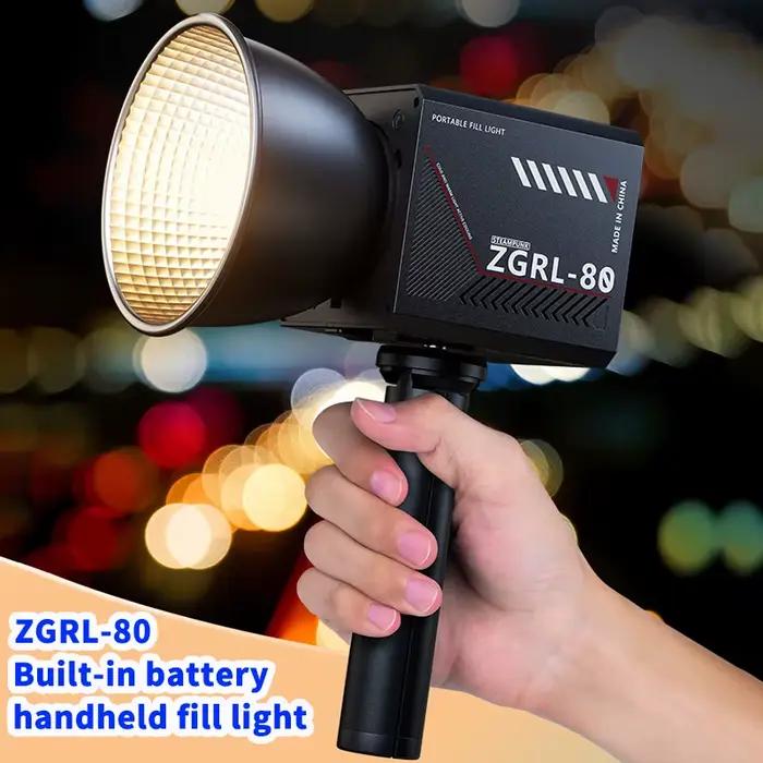 Lumière vidéo LED Portable 60W Pro COB bicolore lumière de photographie 2800K-7500K pour la diffusion en direct lumière de prise de vue extérieure portative