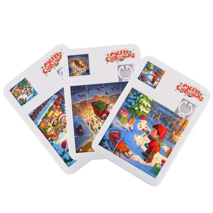 Puzzle de 16 grilles de dessin animé de noël