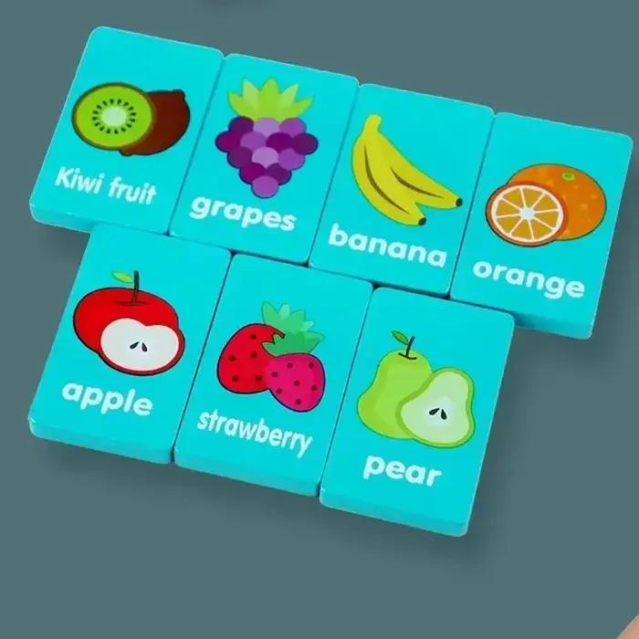 Mahjong-Jeu de mémoire en bois pour enfants