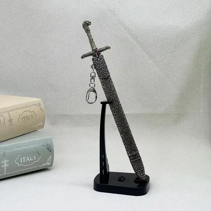 22cm Oathkeeper Sword Brienne of Tarth Game Jaime Lannister of Thrones GOT Série TV Périphériques Arme en métal Miniatures Artisanat Dropshipping Vente en gros Vente chaude Cadeaux Nouvelle arrivée Ca