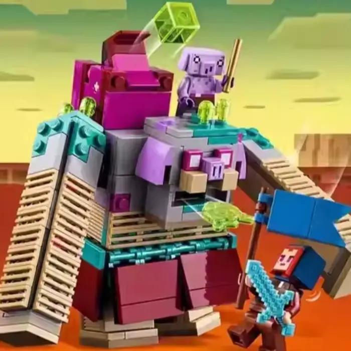 Jouet en blocs Devour Showdown Pig Spirit, cadeau pour l'anniversaire d'un enfant, module de construction de ferme, jouet compatible