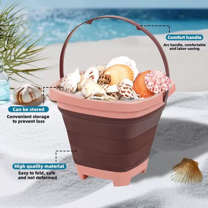 Jouet de sable de plage pour enfants, petit seau d'eau extensible avec fonctions multiples et portabilité, adapté au sable pour bébé