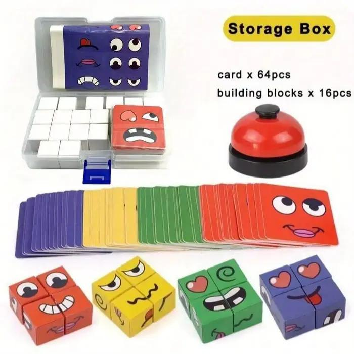 Puzzle interactif éducatif en plastique multicolore pour enfants pensée logique apprendre jouer Noël Halloween cadeau développement cognitive occasion spéciale