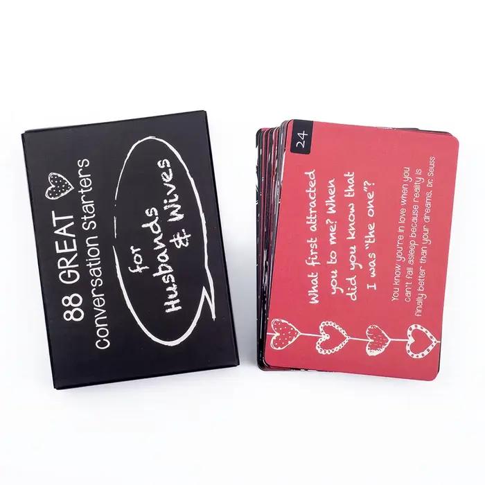 Cartes de conversation pour couples : jeu de société pour la communication et le plaisir dans la chambre à coucher