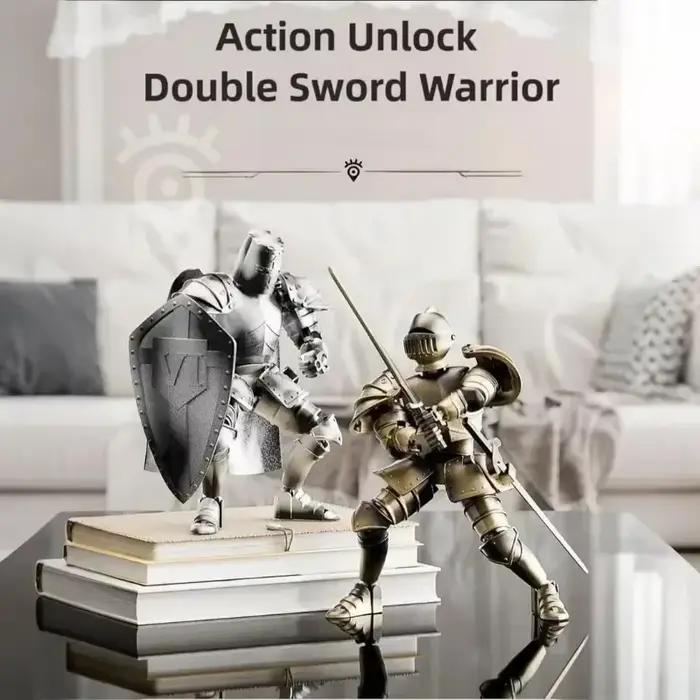 Figurine d'action Knight Armor – Robot mobile multi-articulé à monter soi-même avec armure médiévale