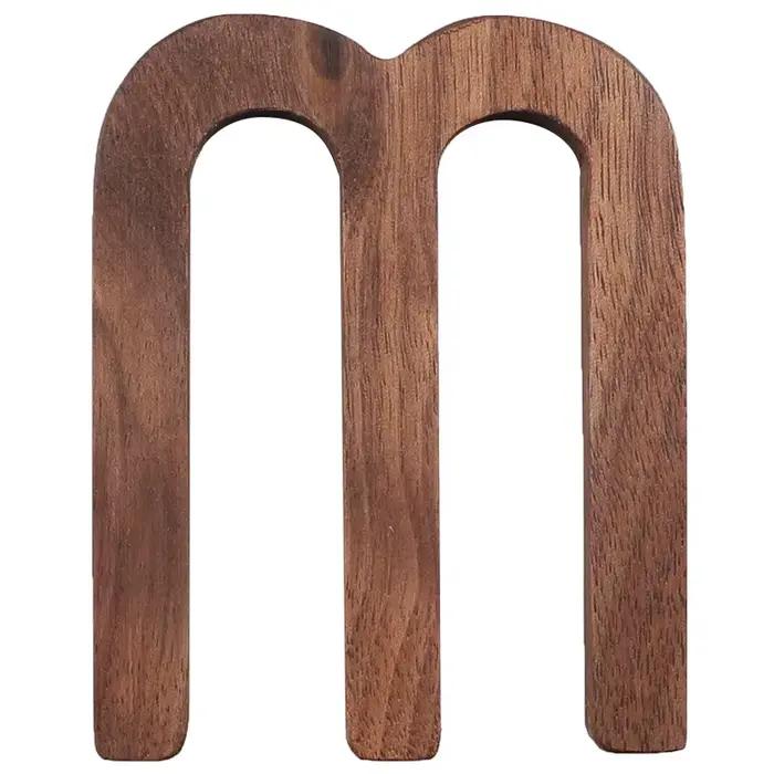 Lettres en bois de noyer 3D 8cm alphabet personnalisable pour décoration intérieure mariage crèche nom initialisée gravure laser