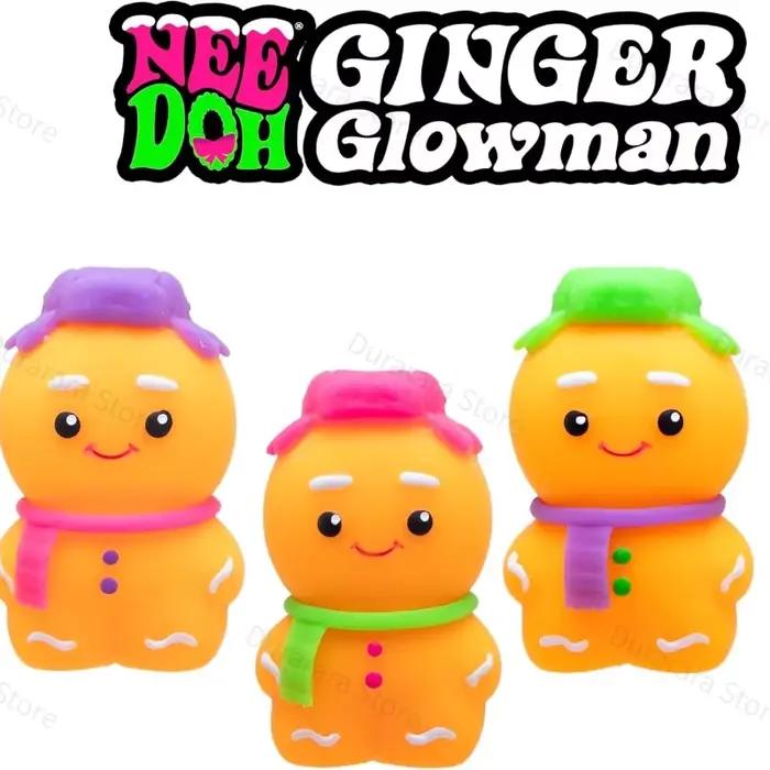Nouveau jouet anti-stress Schylling NeeDoh Bonhomme en pain d'épices 2026 – Jouets sensoriels pour enfants et adultes