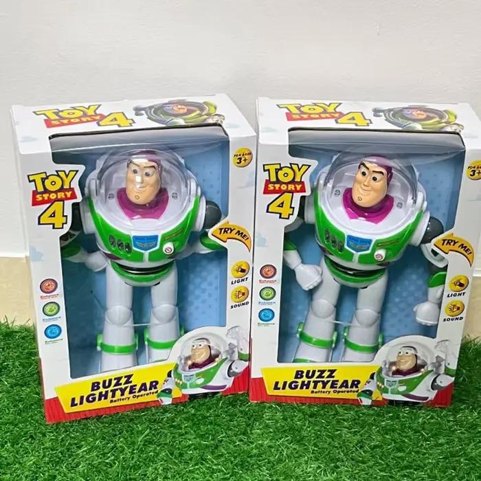 Figurines parlantes Disney Pixar Toy Story 4 Buzz Lightyear, 33cm, modèle de poupée à corps en tissu, collection limitée, jouets décoratifs, cadeau