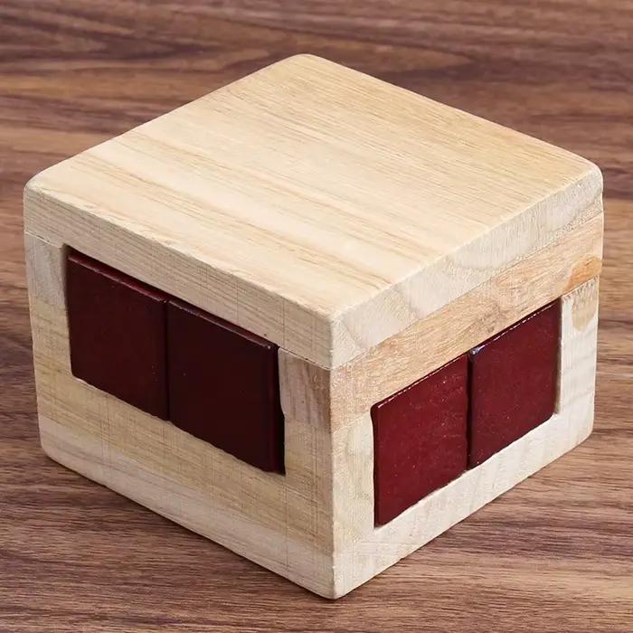 Boite magique en bois Puzzle Luban Lock forme geometrique bois puzzle 3d jeux intellectuels educatifs pour enfants et adultes occassions speciales