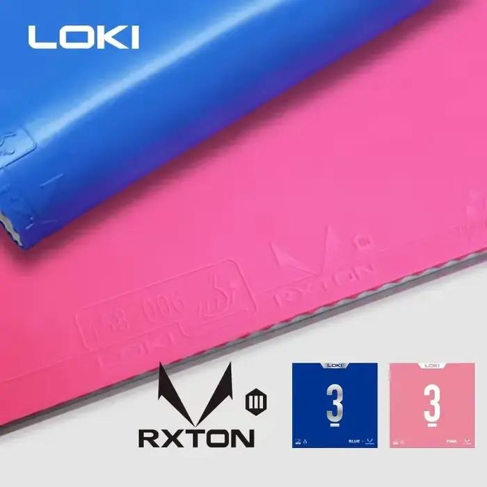 Original LOKI RXTON 3 bleu rose Tennis de Table en caoutchouc boutons-en caoutchouc de Ping-Pong collant avec éponge élastique puissante