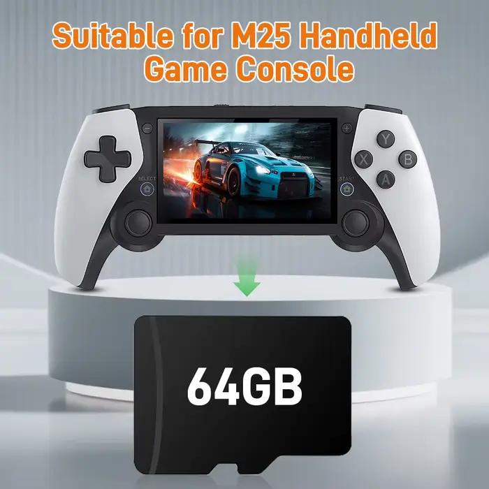 Carte de jeu TF 64G M25 intégrée plus de 21000 jeux 26 émulateurs pour carte de jeu PS1/PSP/N64/SS/SNES pour Console de jeu Portable M25