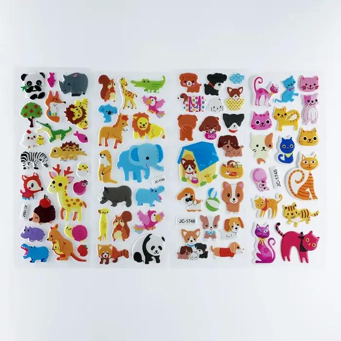 Autocollants animaux de Zoo de dessin animé imperméables