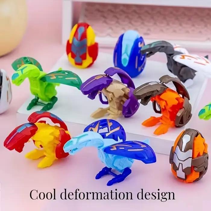 Ensemble de jouets œufs de combat transformables