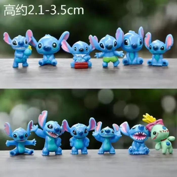 12 pièces Mini point Anime Figurine poupées 3CM dessin animé Lilo et Stitch figurines d'action à collectionner pour enfants et adultes occassions spéciales