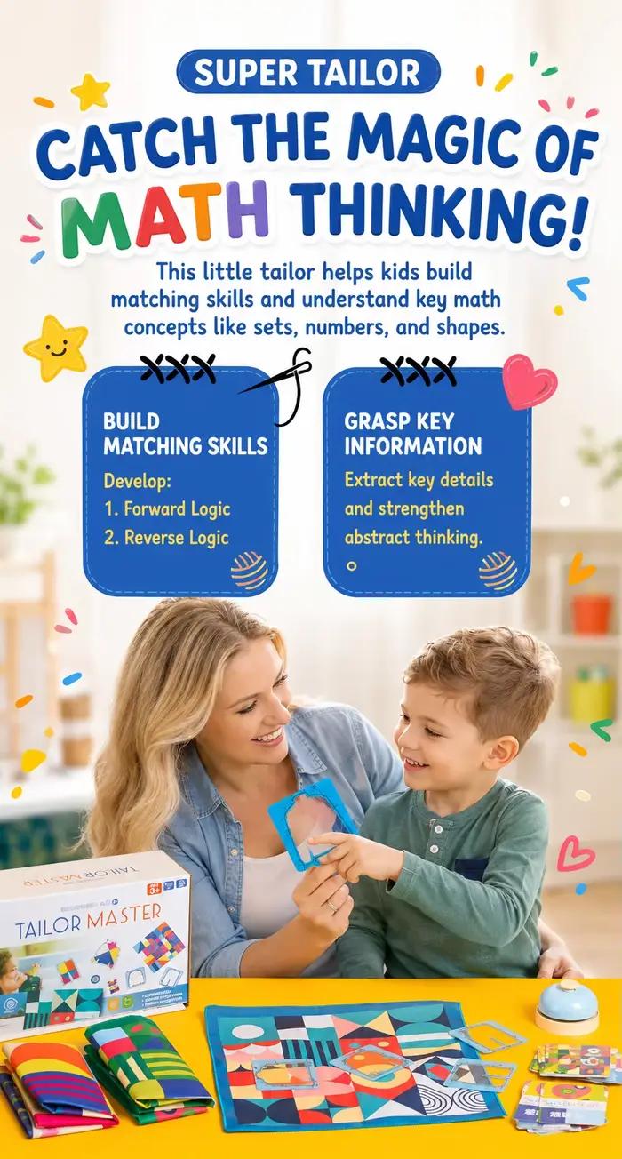 Jeu de société de correspondance Tailor Master, jouet éducatif de puzzle spatial pour enfants, jeu interactif parent-enfant, à partir de 3 ans