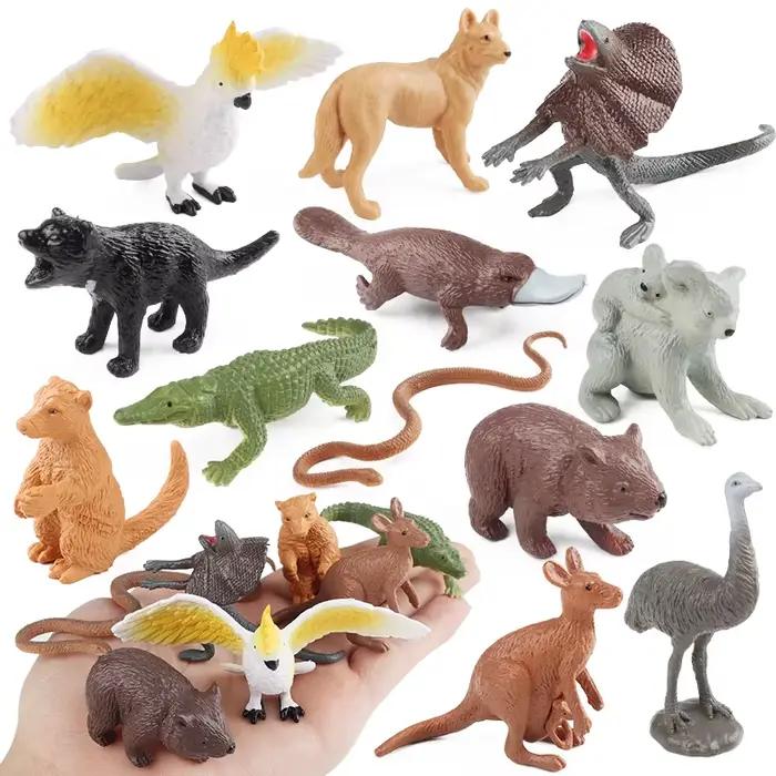 Oenux Montessori jouet ferme sauvage dinosaure océan chat animaux modèle Figurine Zoo Figurines mignon Miniature éducati