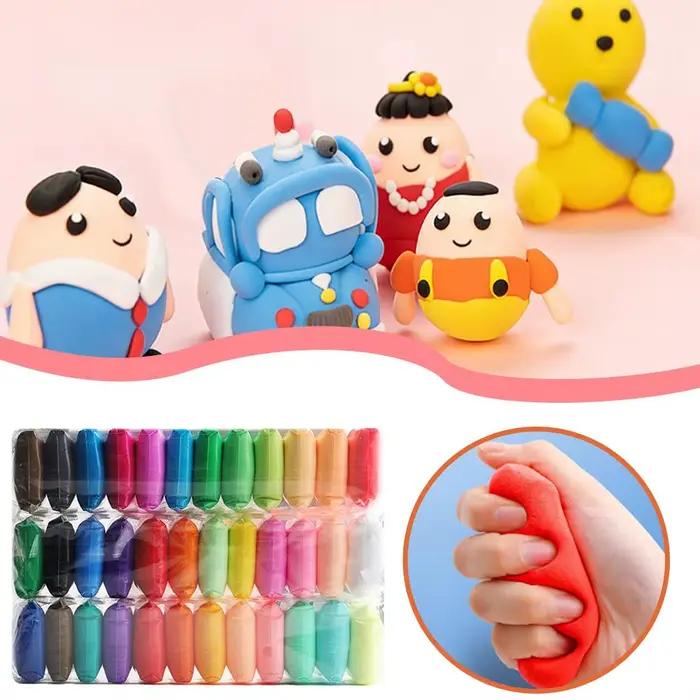 Kit d'argile magique à séchage à l'air, jouet de modelage non toxique pour enfants et tout-petits, couleurs vibrantes avec outils de luxe, projets artistiques créatifs