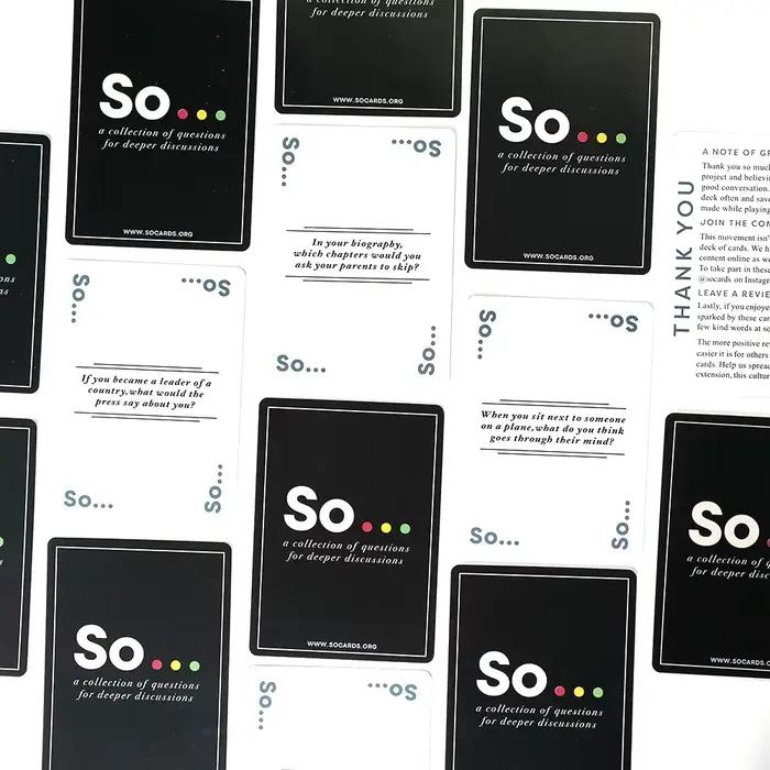 Jeu de cartes de conversation de haute qualité, questions de style spécial, jeu de société pour adultes et familles, idéal pour les soirées et les loisirs