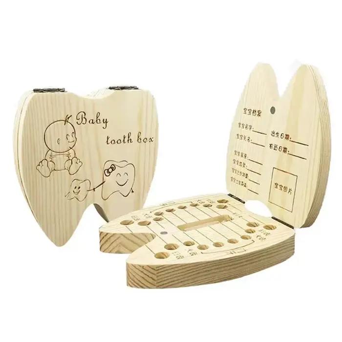 Boîte à dents de bébé, anglais/russe/français/espagnol