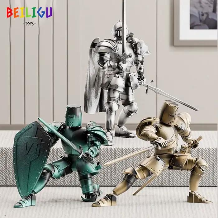 Chevalier médiéval multi-articulations mobiles bricolage figurines arme guerrier Robot épée bouclier assemblage jouet cadeau de vacances pour enfants