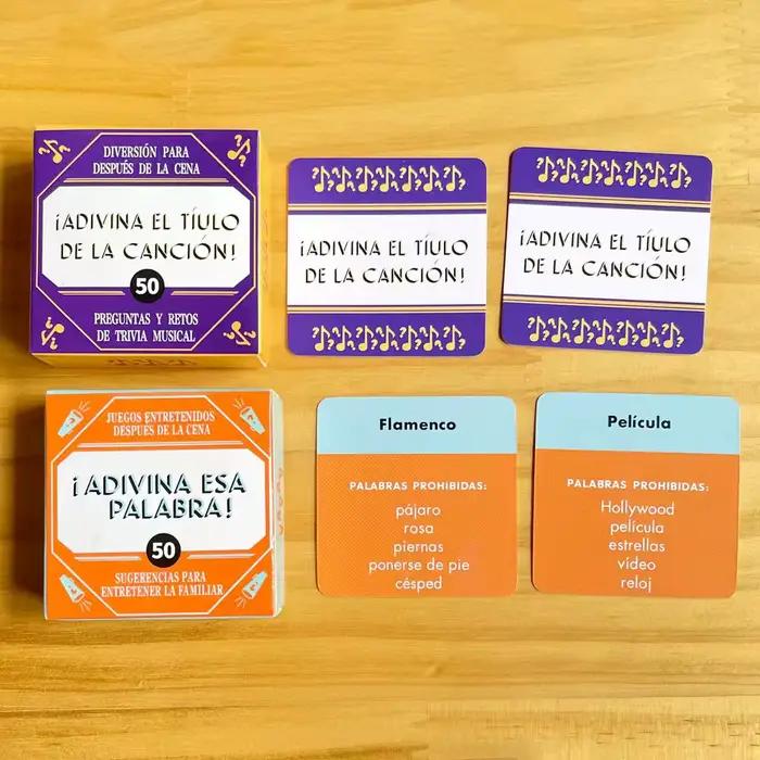 Mini jeu de cartes 'I Adivina Esta Palabra' - Jeu de société espagnol populaire avec 50