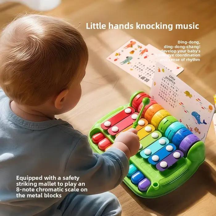 Jouet musical vocal pour bébé, piano accordé à la main, jouet d'éveil musical, entraînement de la motricité fine, bon compagnon pour bébé, cadeau merveilleux pour bébé